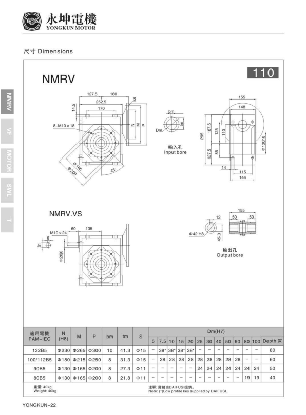 NMRV110減速機(jī)