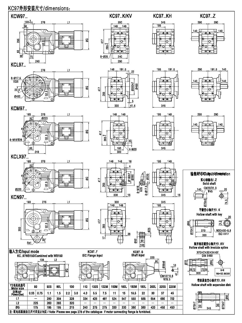 KC97型號(hào)硬齒面斜齒輪減速機(jī)