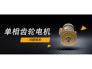 電機(jī)廠談單相齒輪電動機(jī)的問題分析